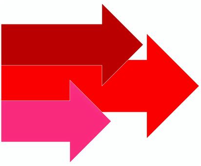 赤い矢印3連右向き 赤い矢印3連右向き 赤,3連,矢印,右向き,シンプルのイラスト素材