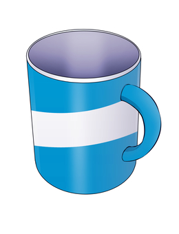 コップ・ストライプ柄 コップ,ステンレス,カップ,一本筋,白,柄,おしゃれ,アイコン,パーツ素材,パーツのイラスト素材