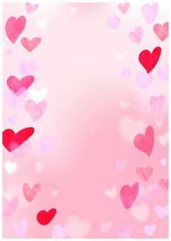 手描きハートピンクグラバック縦 ハート,ラブ,母の日,バレンタイン,ガーリー,背景,甘い,恋愛,行事,上品のイラスト素材