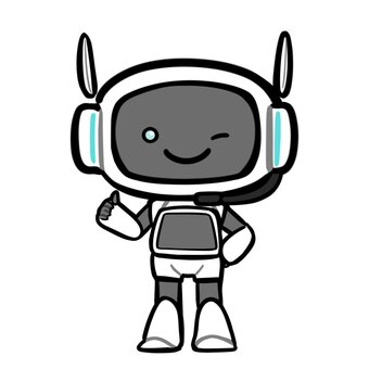 ロボット　AI　サムズアップ ロボット,ai,笑顔,キャラクター,機械,ファンタジー,かわいい,データ,人工知能,デジタルのイラスト素材