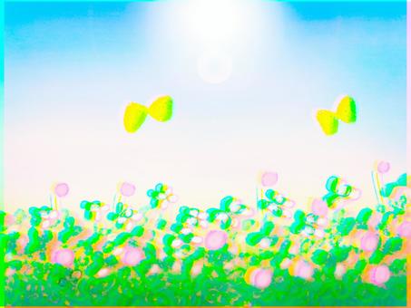 Spring image illustration background, Spring image illustration background, mùa xuân, phong cảnh, con bướm,