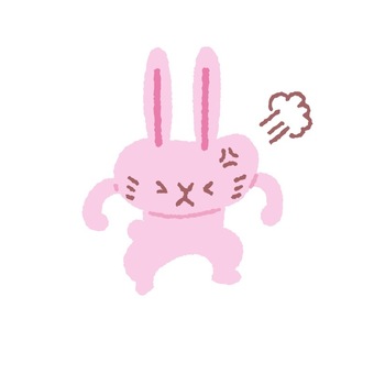 Illustration, rabbit, get angry, loose the temper, 