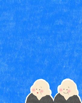 かわいいお坊さん♪ かわいい,お坊さん,坊主,和尚さん,おじいさん,人,男性,男,にこにこ,笑顔のイラスト素材
