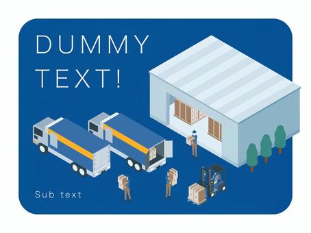 アイソメトリック_運送業 アイソメトリック_運送業 アイソメトリック,立体,アイソメ,斜め上,フォークリフト,作業,機械,人物,運転,操作のイラスト素材