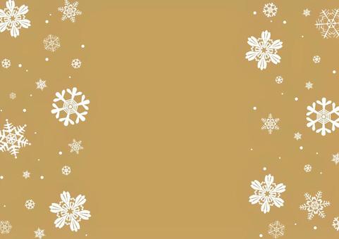 おしゃれな雪の結晶とゴールドの背景素材