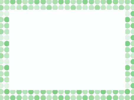 水玉のフレーム＿グリーン
