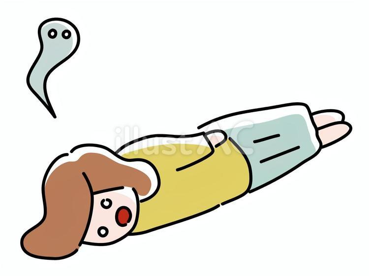 魂が抜けた　主婦 主婦,疲れた,疲労困憊のイラスト素材