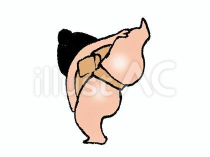 しこふみをするお相撲さん