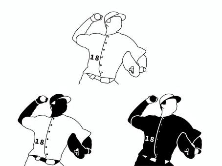 ベースボール 野球,ベースボール,セット,球技,スポーツ,プロ野球,メジャーリーグ,社会人野球,大学野球,人のイラスト素材