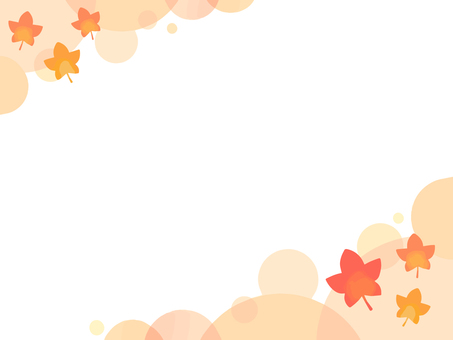 Fluffy and autumn leaves frame (red), , JPG, PNG and AI