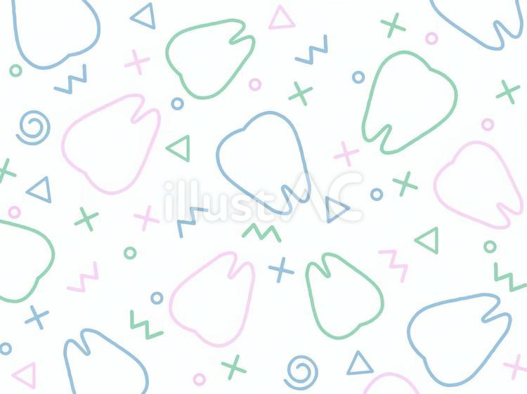 歯落書き風背景 歯,背景,パステルのイラスト素材