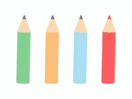 鉛筆と赤鉛筆 鉛筆,赤鉛筆,文具,文房具,筆記具,えんぴつ,エンピツ,かわいい,入学グッズ,入学準備のイラスト素材