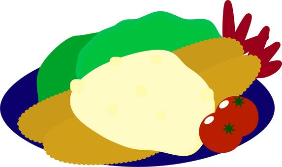 エビフライ エビフライ,揚げ物,おかず,ごはん,タルタルソース,晩ごはん,食べ物のイラスト素材