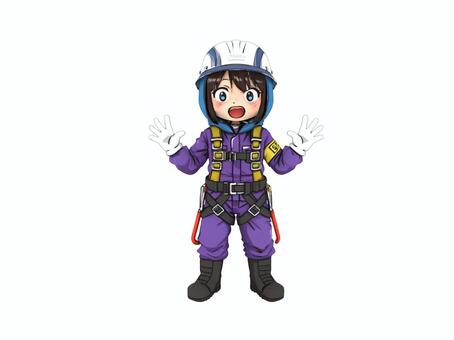 建設土木工事現場の立入禁止を注意の作業員 作業員,建設業,土木,建築,建設,工事,現場のイラスト素材