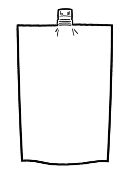 手書き_詰め替えパック_01 詰め替えパック,詰め替え用,パウチ,容器,プラスチック,パッケージ,洗剤,シャンプー,コンディショナー,ボディソープのイラスト素材
