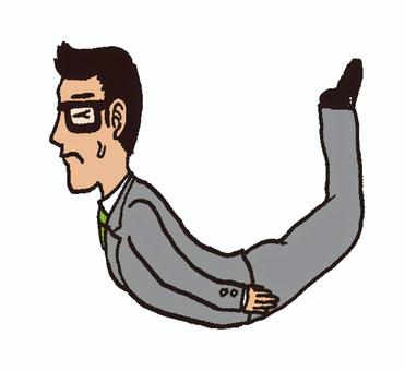 彎腰的商人, 男人, 诉讼, 经, JPG, PNG 和 AI