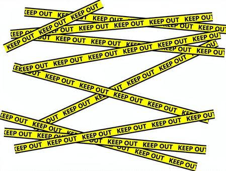 KEEP OUTフレーム３（※AI有） keepout,規制線,キープアウト,枠,ストップ,フレーム,ハザード,デンジャー,交通整理,止まれのイラスト素材