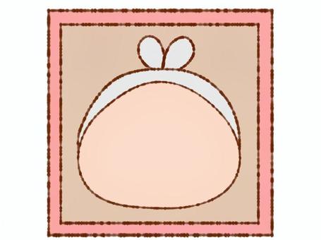 ピンクの財布のアイコン 財布,がまぐち,お金,アイコン,ピンク,四角,シンプル,経済,手描き,可愛いのイラスト素材