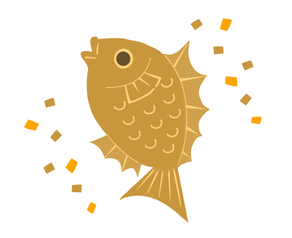 めで鯛(ゴールド) めで鯛,鯛,魚,お祝い,年賀状,ゴールド,金,和風,縁起物,おめでたいのイラスト素材
