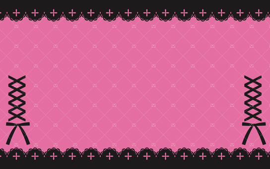 地雷系レース背景　下リボンあり　ピンク 背景,地雷系,サブカル,ゴシック,厨二病,病みかわ,かわいい,ガーリー,チェック,クロスのイラスト素材