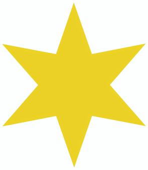 シンプルな星　6角 星,6角,アイコン,シンプル,白背景,透過,素材のイラスト素材