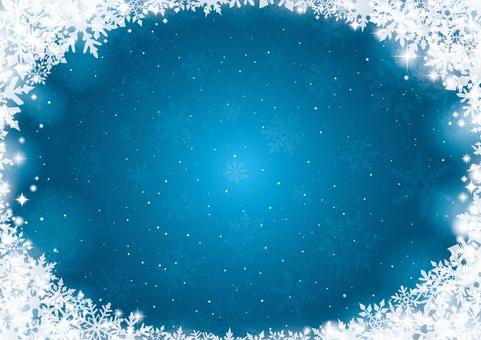 シンプルな冬の背景-26（A4横） 雪,結晶,スノー,キラキラ,星空,スパークリング,ラグジュアリー,洗練,贅沢,豪華のイラスト素材