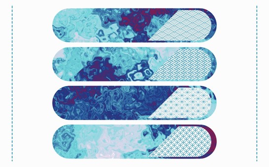 マーブル和柄の青系バナーセット マーブル和柄の青系バナーセット 見出し,フレーム,バナー,デザイン,エレメント,流体,リキッド,和柄,青海波,毘沙門亀甲のイラスト素材