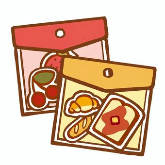 ステッカー（袋） ステッカー,シール,フレークシール,包装,市販,手書きのイラスト素材