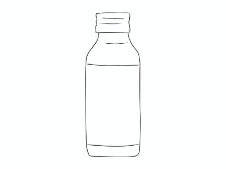 モノクロの栄養ドリンク 栄養ドリンク,飲み物,瓶,栄養補給,手描き,白黒のイラスト素材