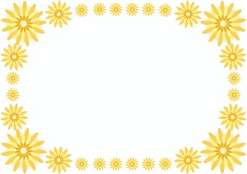 Frame - Pretty flower - Orange, frame, flower, notes, JPG and AI