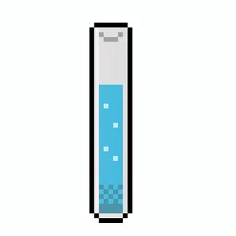 試験管のドット絵(水色) 試験管のドット絵(水色) 試験管,アイコン,アイテム,ドット絵,実験器具,実験,研究,理科,ピクセルアート,医療のイラスト素材