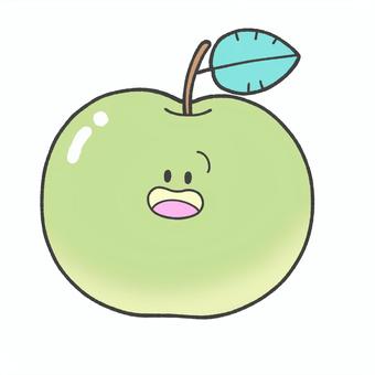 青りんごの手描きイラスト2