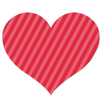 ストライプのハートのシルエットアイコン バレンタイン,ハート,ハートマーク,飾り枠,ハートフレーム,ハート型,フレーム,ストライプ,シルエット,アイコンのイラスト素材