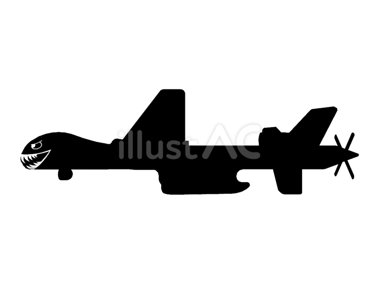シルエット）シーガーディアン　シャーク シーガーディアン,無人機,遠隔操縦のイラスト素材