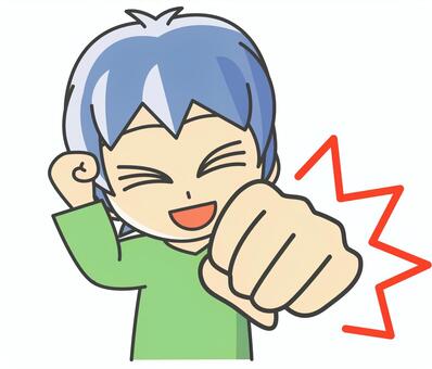 少年-ガッツポーズ上半身-目瞑り 少年-ガッツポーズ上半身-目瞑り 小学生,ガッツポーズ,上半身のイラスト素材