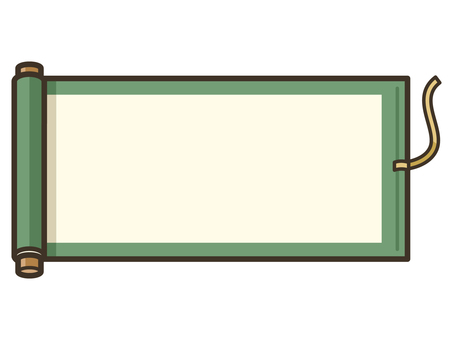 巻物_04 巻物,巻き物,古文書,書物,文書,手紙,和風,伝統,和紙,和柄のイラスト素材