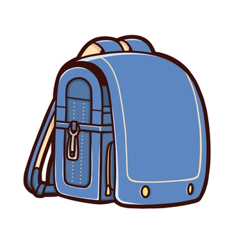 Illustration, school bag, blue, blue color, JPG and PNG