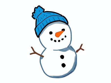 ニット帽をかぶった雪だるま ニット帽をかぶった雪だるま 雪,雪だるま,冬,寒い,創作物,シンプル,透過,イラスト,かわいい,丸いのイラスト素材