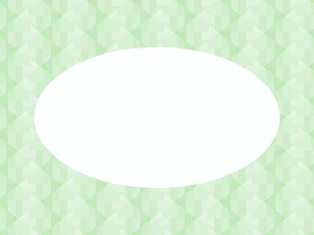 緑の幾何学模様の楕円フレーム142 フレーム,飾り枠,枠,囲み,楕円,緑,楕円形,背景,幾何学模様,幾何学のイラスト素材