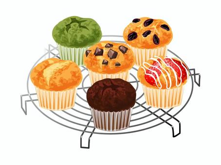 焼きたてのマフィン マフィン,スイーツ,料理,食べ物,チョコレート,レーズン,いちご,抹茶,ケーキクーラーのイラスト素材