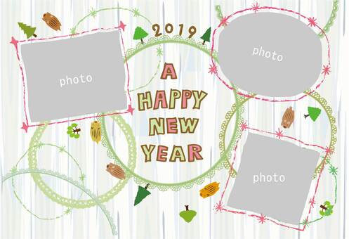 New Year card _ Frame Ya 05, , JPG and AI