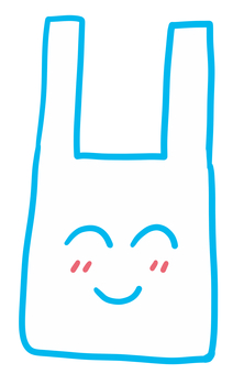 エコバッグ エコバッグ,袋,エコ,顔,笑顔,にこにこ,シンプル,手提げ,バッグ,ビニール袋のイラスト素材