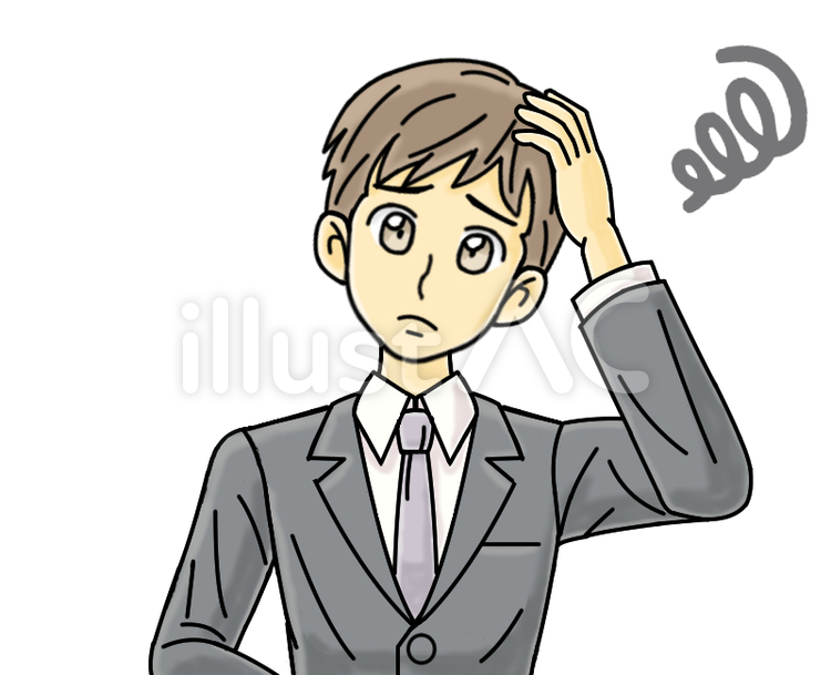 AKスーツ男性10 人物,男性,おとこのイラスト素材
