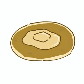 バターの乗ったホットケーキ ホットケーキ,パンケーキ,バター,トッピング,美味しい,食べ物,スイーツ,お菓子,おやつのイラスト素材