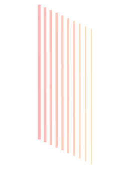 オレンジとピンクの縦線が並ぶ抽象的な背景 背景,抽象,グラデーション,線,ストライプ,パターン,模様,淡い,オレンジ,ピンクのイラスト素材