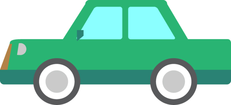 Illustration, automobile, car, green, 