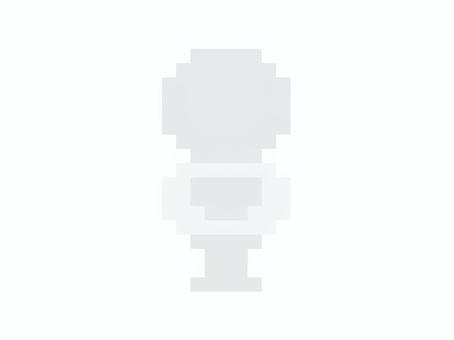 ドットなトイレ（白） トイレ,便器,アイコン,ドット絵,ゲーム,生活,ピクセル,シンプル,白,マークのイラスト素材