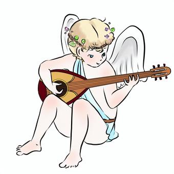 angel playing a musical instrument, , JPG and PNG