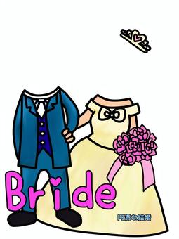 選び取りカード　結婚　髪飾り付き 選び取りカード,１歳,お祝い,結婚,結婚式,合成,顔ハメ,コラージュ用のイラスト素材
