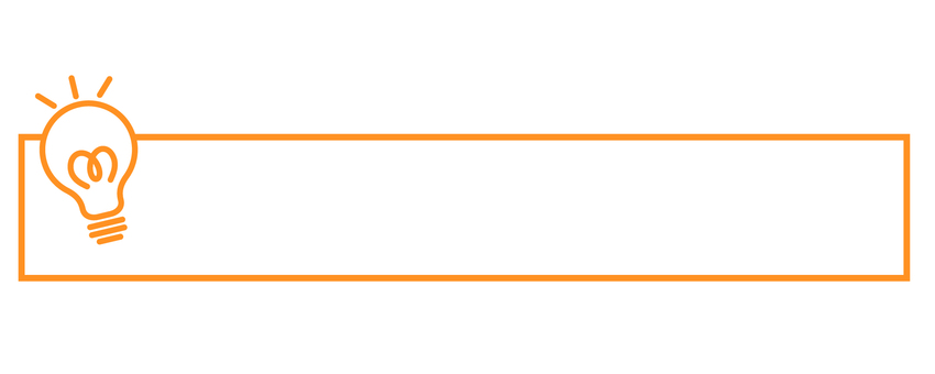 電球をあしらったひらめきのフレーム フレーム,テロップ,テロップベース,ひらめき,豆電球,電球,発見,横長,コピースペース,黄色のイラスト素材